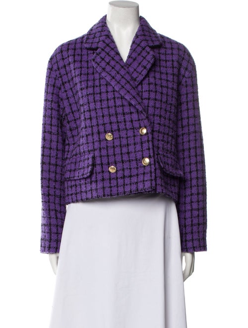 Sandro Plaid Print Blazer