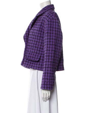 Sandro Plaid Print Blazer