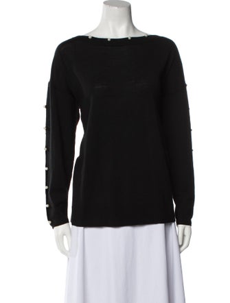 Sandro Wool Bateau Neckline Top