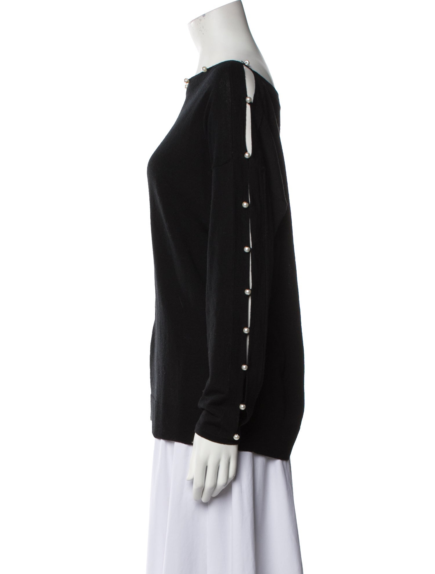 Sandro Wool Bateau Neckline Top