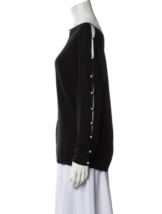 Sandro Wool Bateau Neckline Top