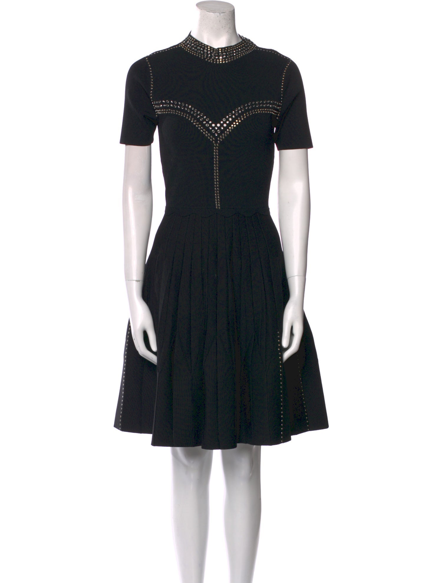 Sandro Mock Neck Knee-Length Dress