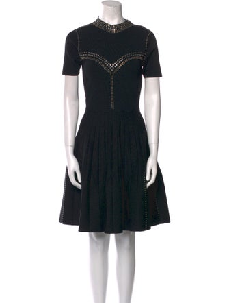 Sandro Mock Neck Knee-Length Dress