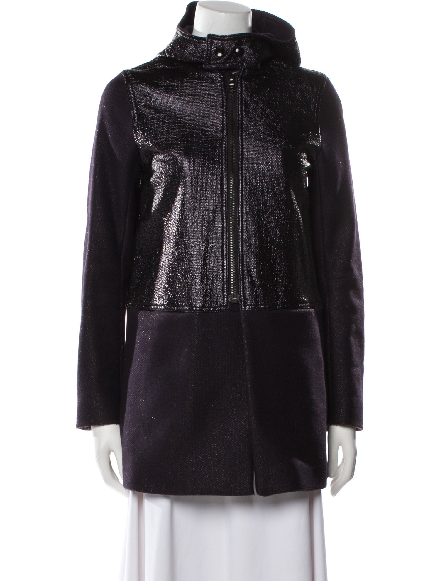 Sandro Wool Faux Fur Coat