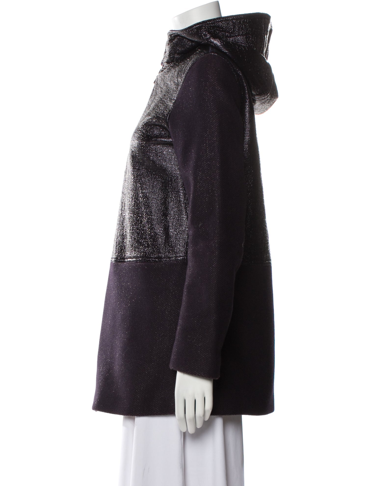 Sandro Wool Faux Fur Coat