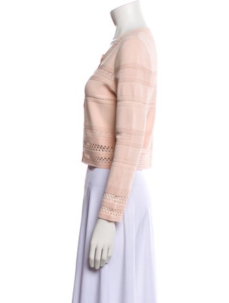 Sandro Crew Neck Long Sleeve Crop Top