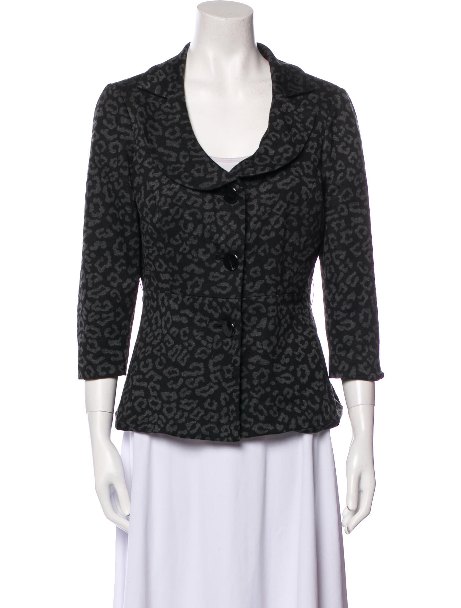 Sandro Animal Print Evening Jacket