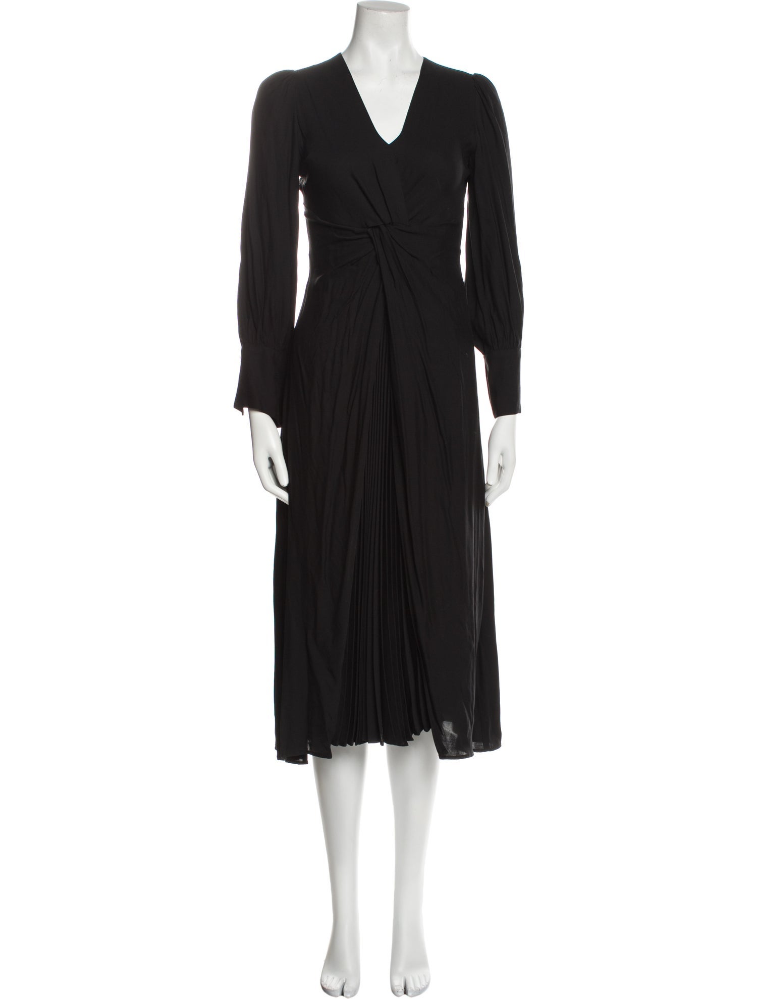Sandro V-Neck Midi Length Dress