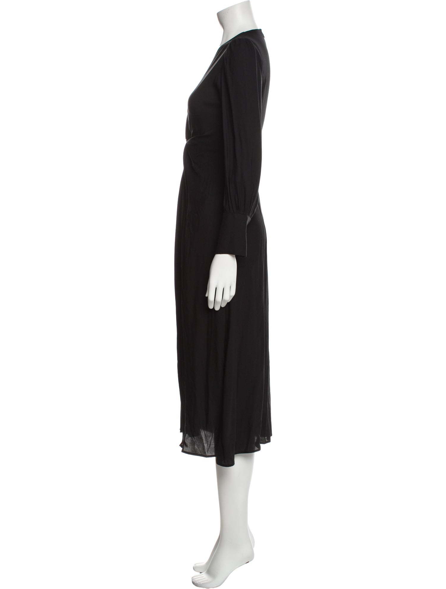 Sandro V-Neck Midi Length Dress