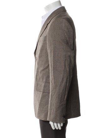 Sandro Wool Houndstooth Print Blazer