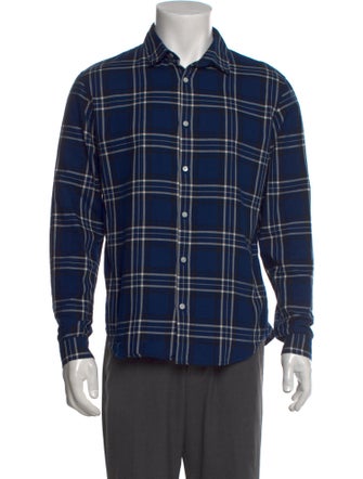 Sandro Plaid Print Long Sleeve Shirt