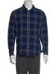 Sandro Plaid Print Long Sleeve Shirt