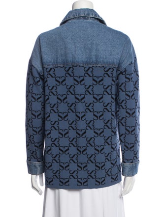Sandro Printed Denim Jacket