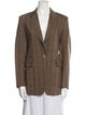 Sandro Plaid Print Blazer
