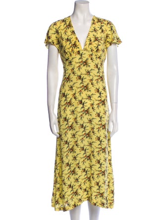 Sandro Floral Print Long Dress