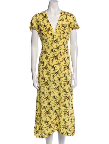 Sandro Dresses Floral Print Long Dress XS