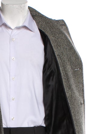 Sandro Houndstooth Print Overcoat