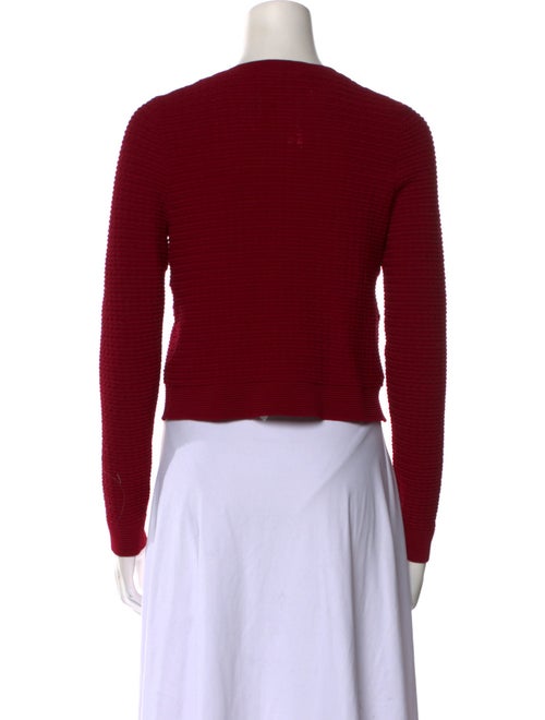 Sandro Crew Neck Long Sleeve Crop Top