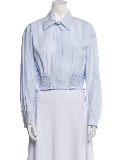 Sandro Striped Long Sleeve Crop Top