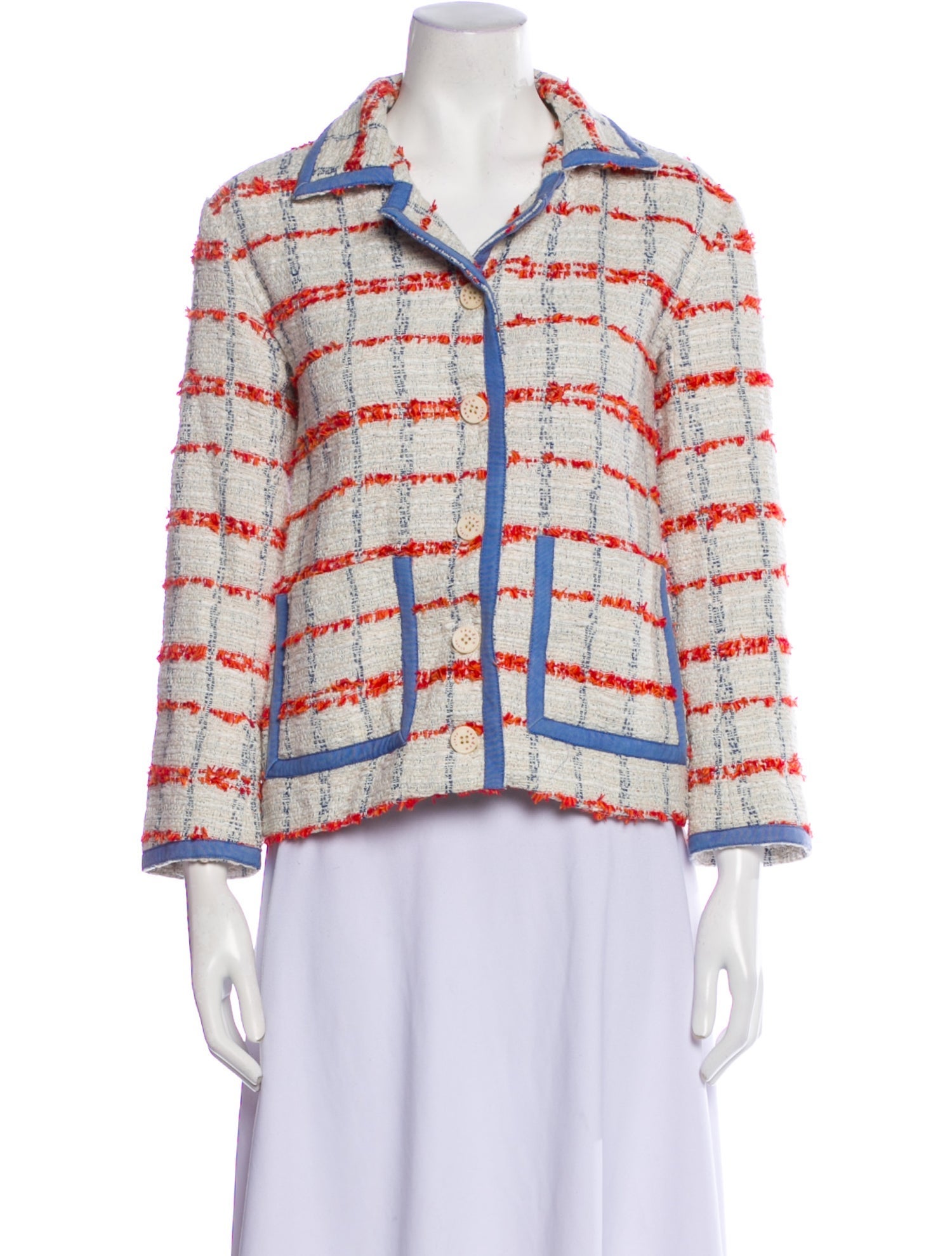 Sandro Plaid Print Evening Jacket