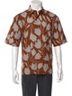 Sandro Floral Print Short Sleeve Shirt