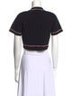 Sandro Crew Neck Short Sleeve Crop Top