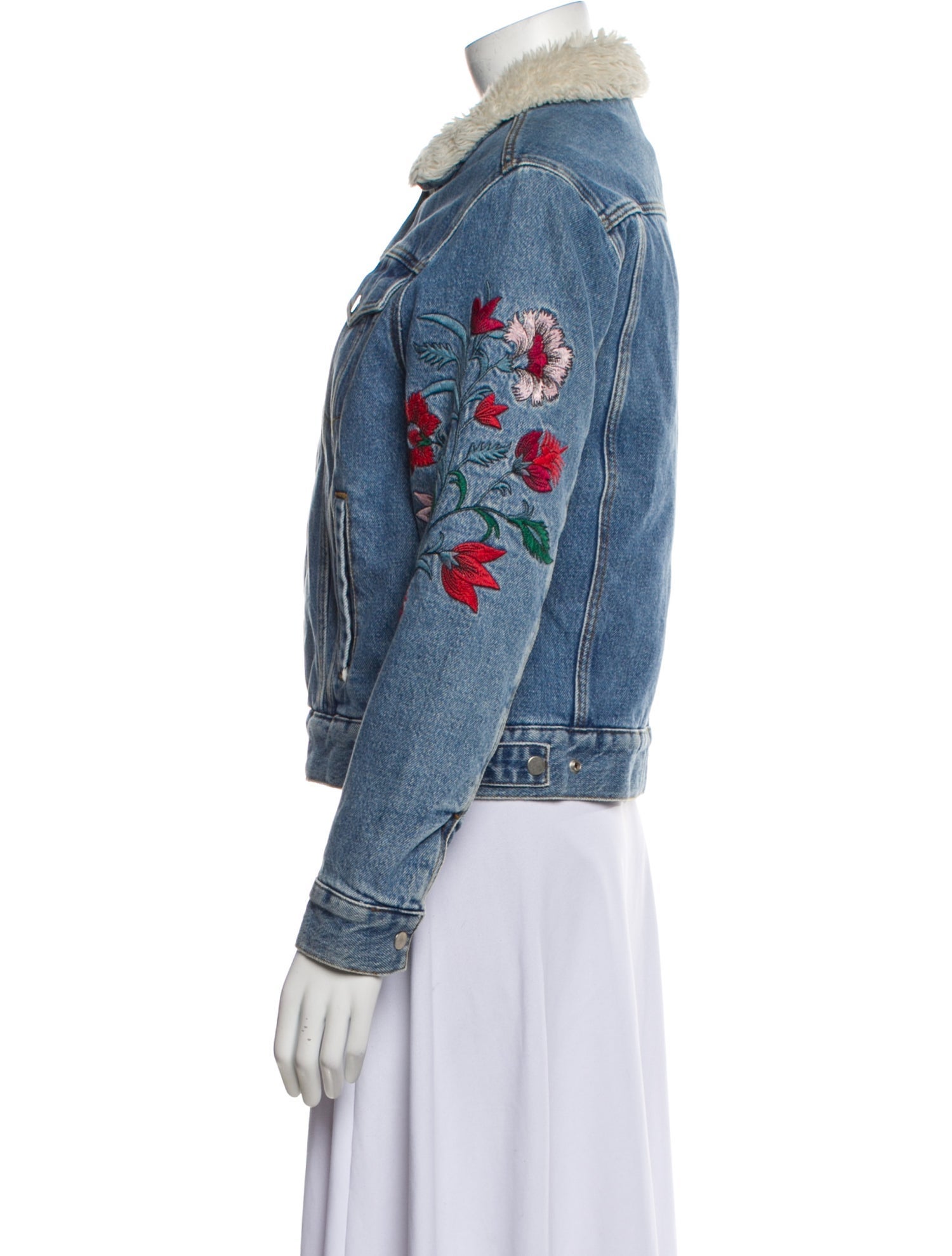 Sandro Patterned Denim Jacket w/ Tags