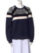 Sandro Striped Crew Neck Sweatshirt