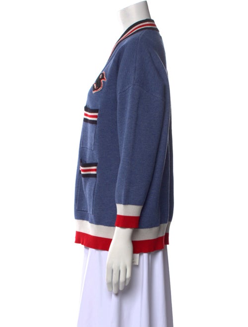 Sandro Striped V-Neck Sweater