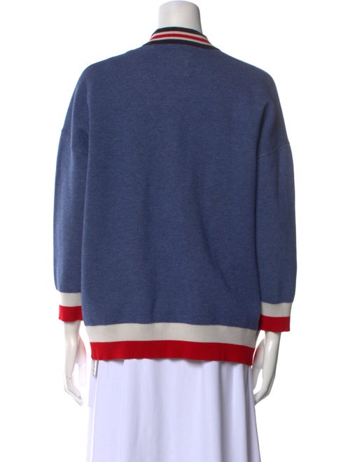 Sandro Striped V-Neck Sweater