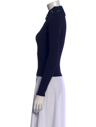 Sandro Mock Neck Long Sleeve Top