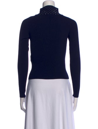 Sandro Mock Neck Long Sleeve Top