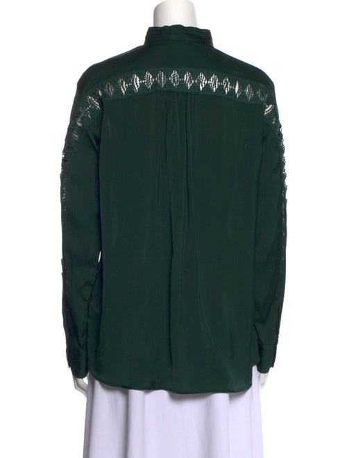 Sandro Mock Neck Long Sleeve Button-Up Top