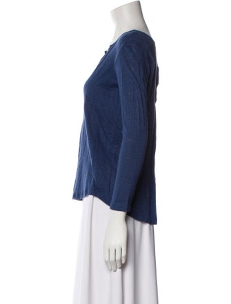 Sandro V-Neck Three-Quarter Sleeve Top