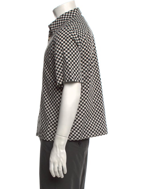 Sandro Plaid Print Short Sleeve Shirt