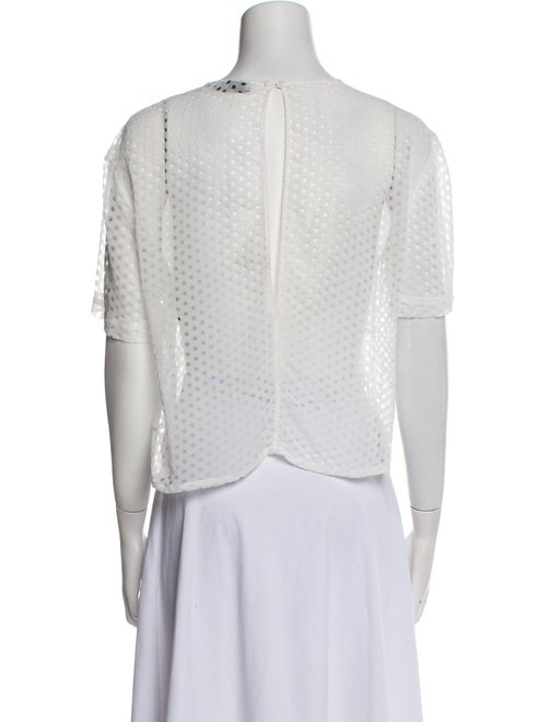 Sandro Crew Neck Short Sleeve Crop Top