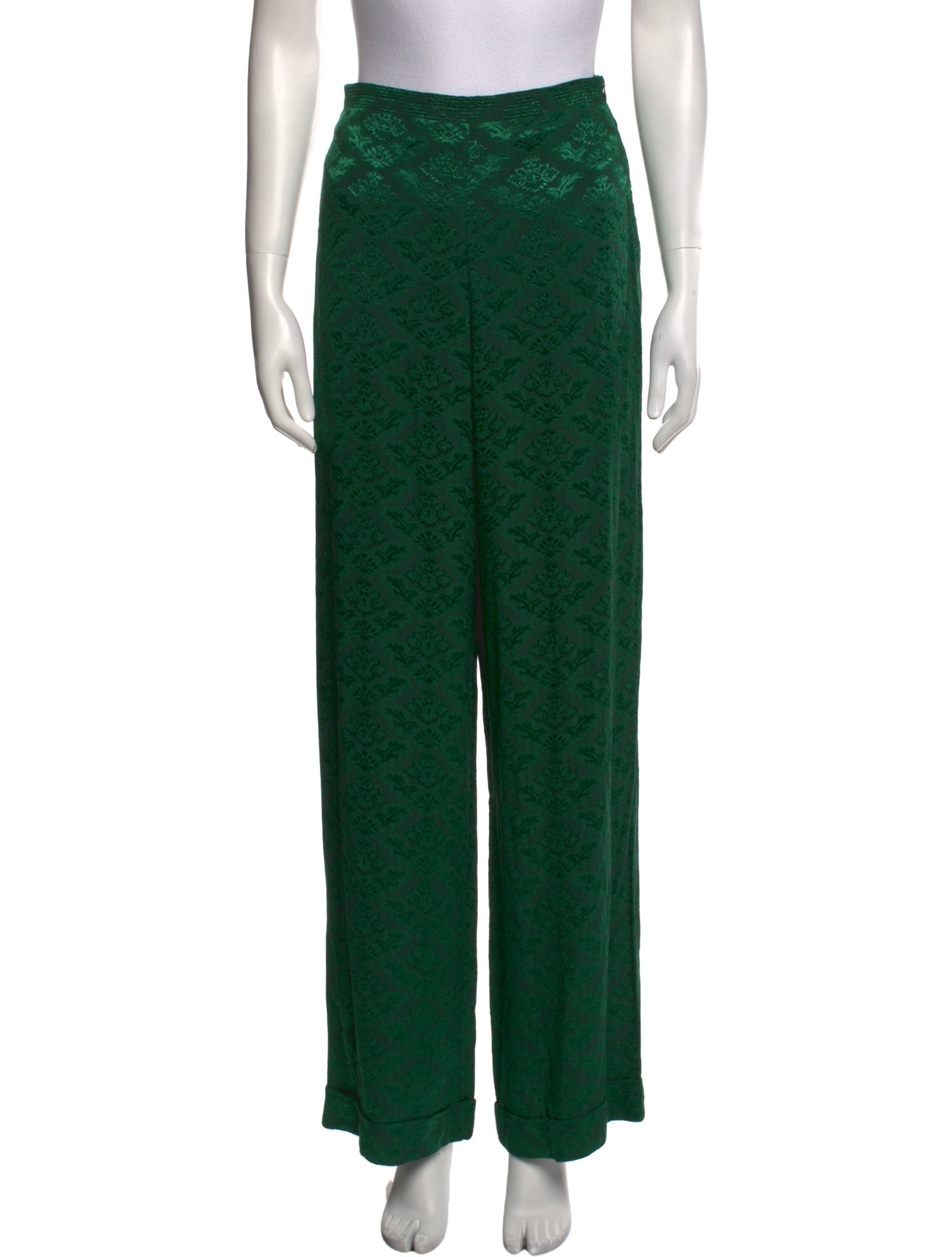 Sandro Floral Print Wide Leg Pants