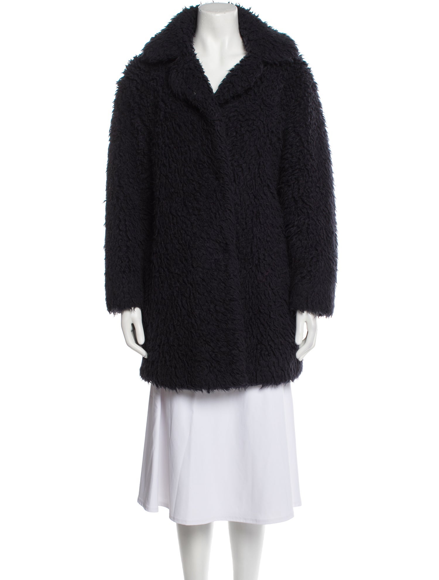 Sandro Faux Fur Coat