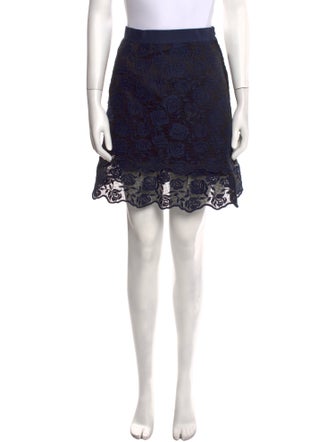 Sandro Lace Pattern Mini Skirt