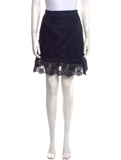 Sandro Lace Pattern Mini Skirt