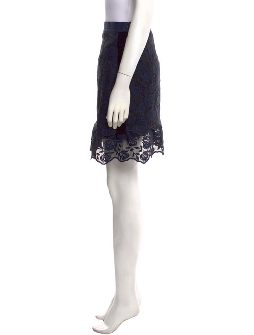 Sandro Lace Pattern Mini Skirt