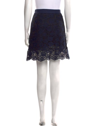 Sandro Lace Pattern Mini Skirt