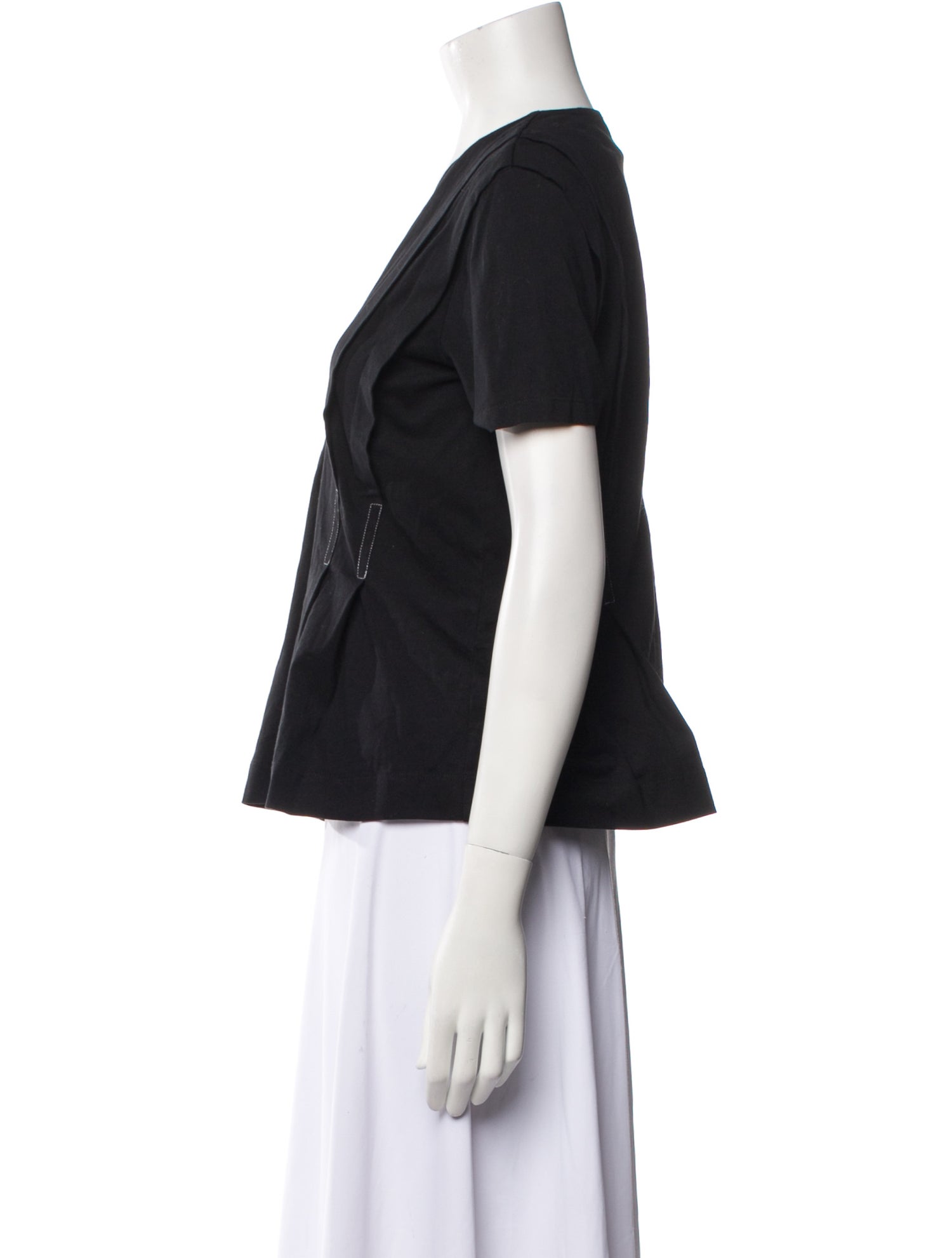 Sandro V-Neck Short Sleeve Blouse