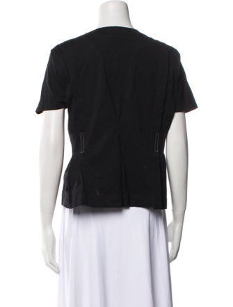 Sandro V-Neck Short Sleeve Blouse