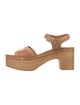 Sandro Leather Whipstitch Trim Sandals