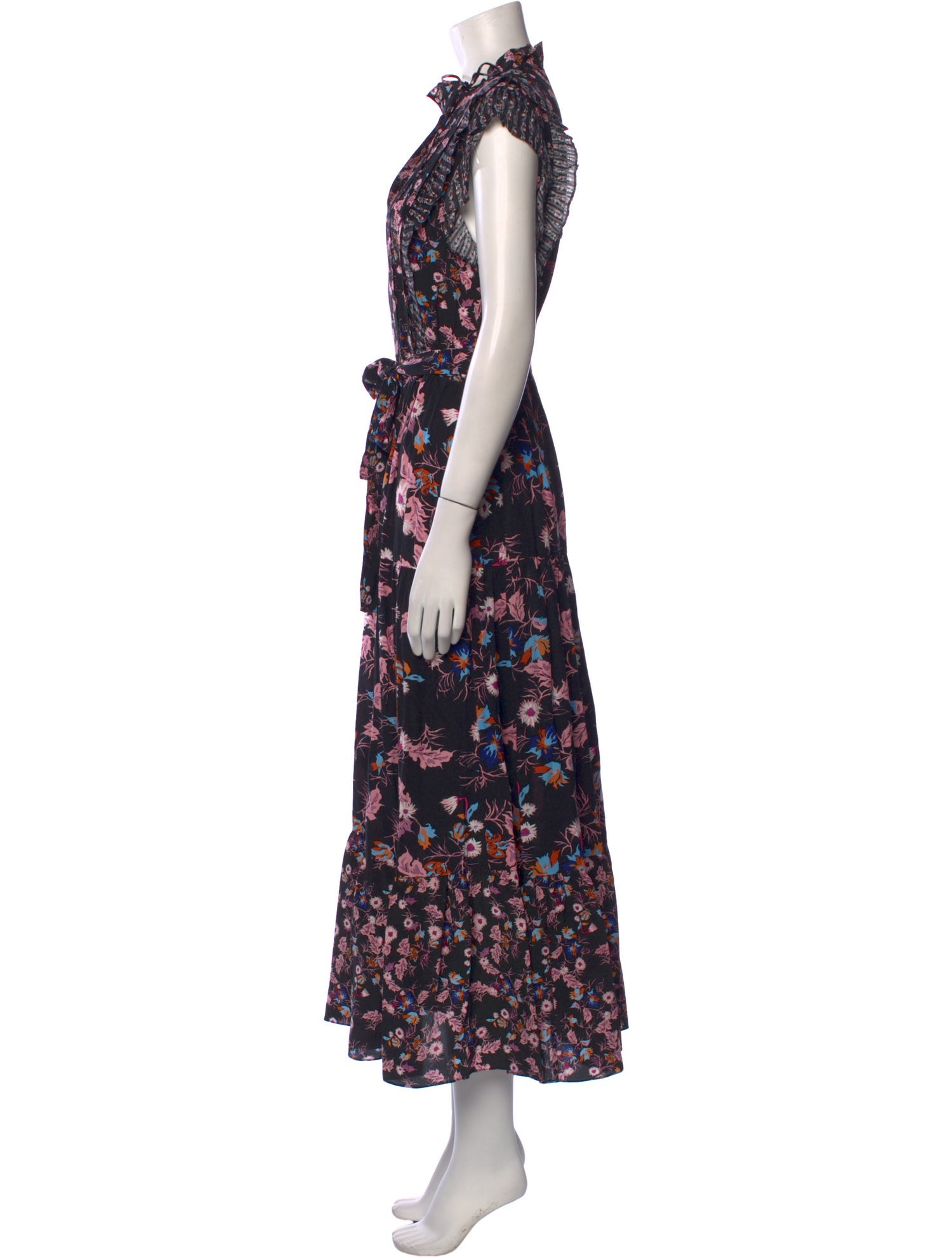 Sandro Floral Print Long Dress