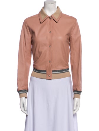 Sandro Leather Bomber Jacket