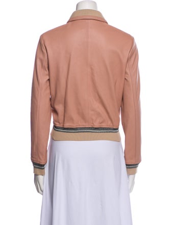 Sandro Leather Bomber Jacket