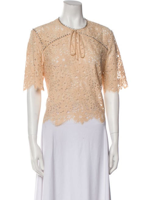 Sandro V-Neck Short Sleeve Crop Top