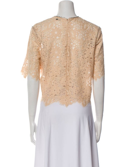 Sandro V-Neck Short Sleeve Crop Top